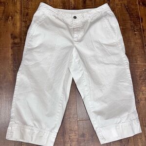 Women's Liz Claiborne White Capri Pants, Size 10 565